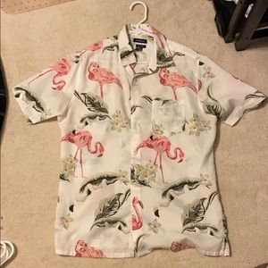 Croft & Barrow flamingo Hawaiian short sleeve